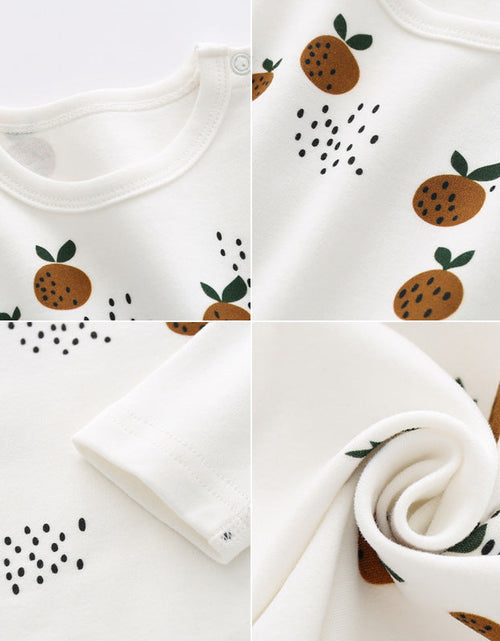 Load image into Gallery viewer, Baby 1pcs Allover Fruit Graphic Long Sleeve Bottoming Shirt &amp; Trousers Sets by MyKids-USA™
