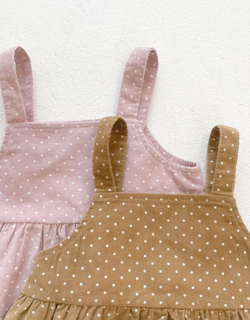 Load image into Gallery viewer, Baby Girls Dot Print Dress Combo Solid Top In Sets by MyKids-USA™
