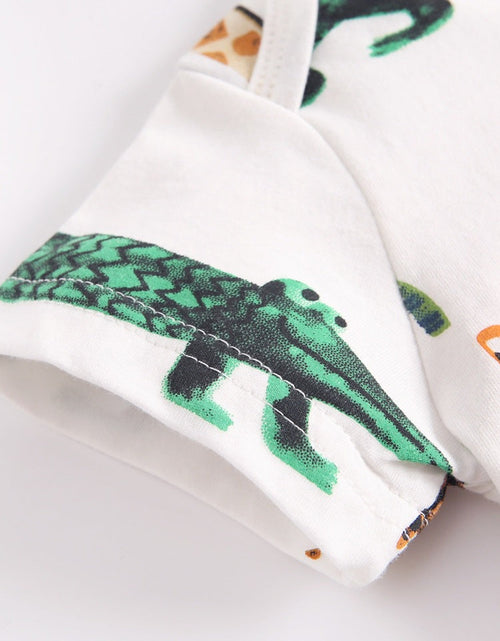 Load image into Gallery viewer, Baby Boy And Girl Animal Print Short-Sleeved O-Neck Lovely Onesies In Summer by MyKids-USA™
