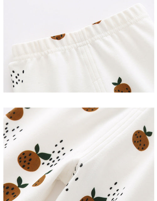 Load image into Gallery viewer, Baby 1pcs Allover Fruit Graphic Long Sleeve Bottoming Shirt &amp; Trousers Sets by MyKids-USA™
