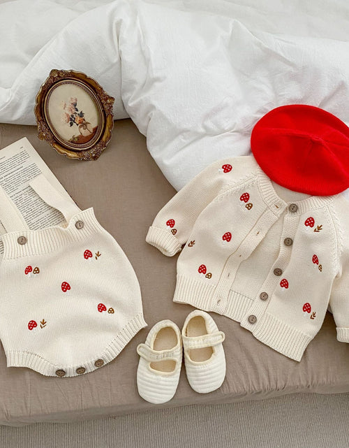 Load image into Gallery viewer, Baby Girl Embroidered Pattern Sleeveless Onesies or Cardigan by MyKids-USA™
