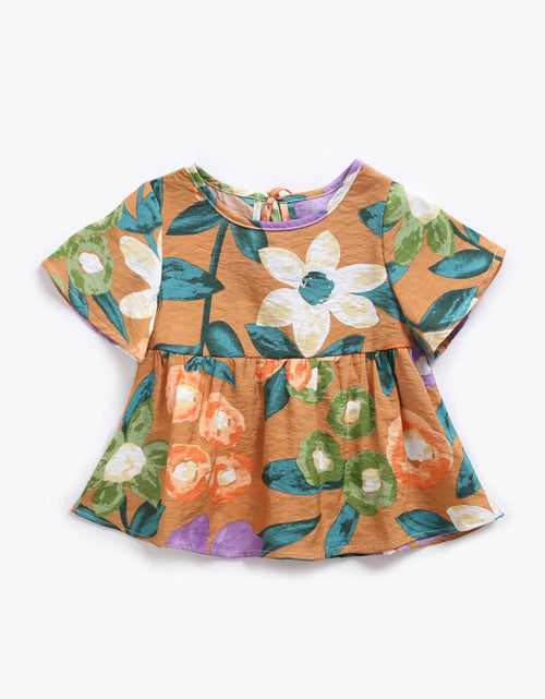 Load image into Gallery viewer, Baby Girl Floral Print O-Neck T-Shirt Combo Trousers 2-Pieces Sets by MyKids-USA™
