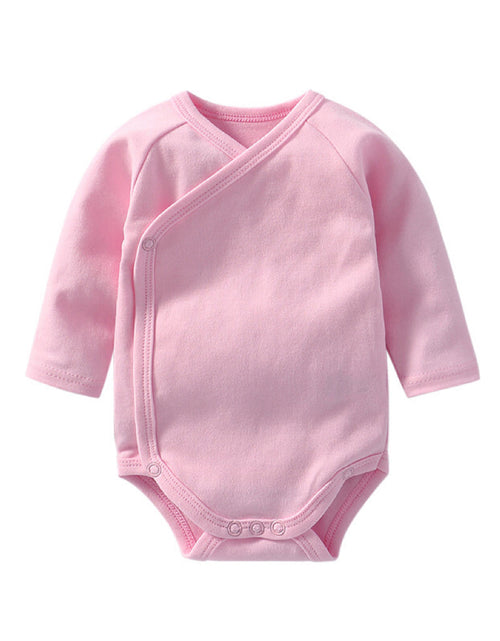 Load image into Gallery viewer, Baby Multi Color Bias Placket With Slanting Button Long Sleeve Onesies by MyKids-USA™

