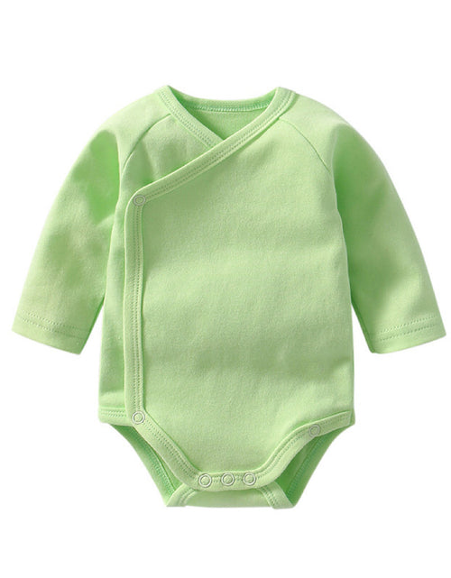 Load image into Gallery viewer, Baby Multi Color Bias Placket With Slanting Button Long Sleeve Onesies by MyKids-USA™
