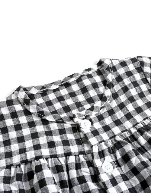 Load image into Gallery viewer, Baby Girl Plaid Pattern Single Breasted Design Shirt Combo Shorts Sets by MyKids-USA™
