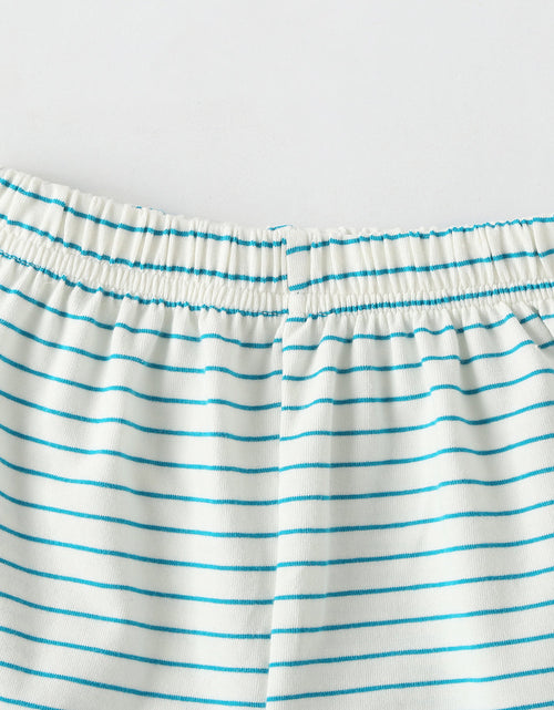 Load image into Gallery viewer, Baby Smiley Patched Pattern Striped Graphic Tee Combo Shorts Sets by MyKids-USA™
