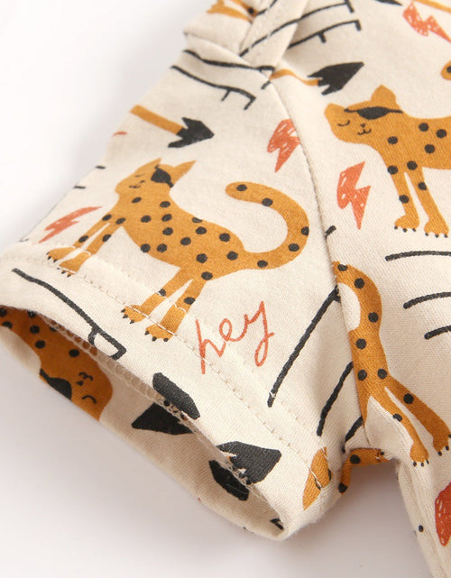 Load image into Gallery viewer, Baby Boy And Girl Animal Print Short-Sleeved O-Neck Lovely Onesies In Summer by MyKids-USA™

