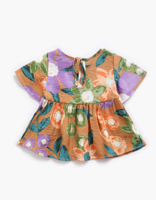Load image into Gallery viewer, Baby Girl Floral Print O-Neck T-Shirt Combo Trousers 2-Pieces Sets by MyKids-USA™

