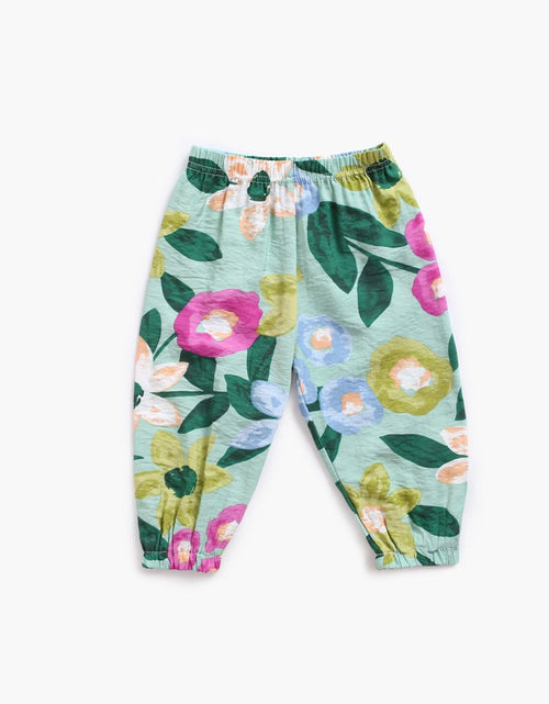 Load image into Gallery viewer, Baby Girl Floral Print O-Neck T-Shirt Combo Trousers 2-Pieces Sets by MyKids-USA™
