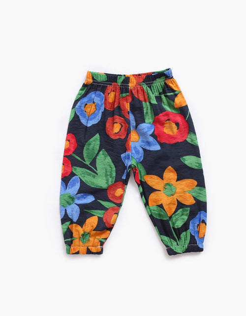 Load image into Gallery viewer, Baby Girl Floral Print O-Neck T-Shirt Combo Trousers 2-Pieces Sets by MyKids-USA™
