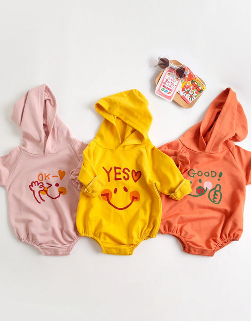 Load image into Gallery viewer, Baby Girl 1pcs Cartoon Pattern Long Sleeved Funny Onesies With Hat by MyKids-USA™
