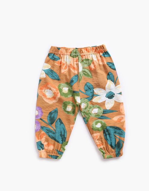 Load image into Gallery viewer, Baby Girl Floral Print O-Neck T-Shirt Combo Trousers 2-Pieces Sets by MyKids-USA™
