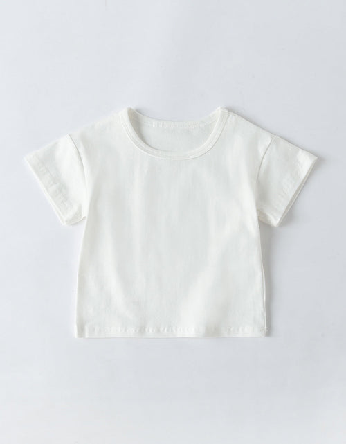 Load image into Gallery viewer, Baby Girl Solid Color Tee Combo Denim Strap Shorts 1-Piece Sets by MyKids-USA™
