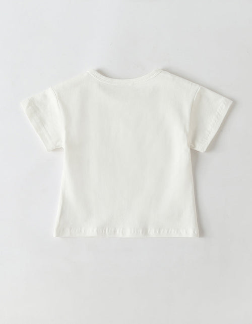 Load image into Gallery viewer, Baby Girl Solid Color Tee Combo Denim Strap Shorts 1-Piece Sets by MyKids-USA™

