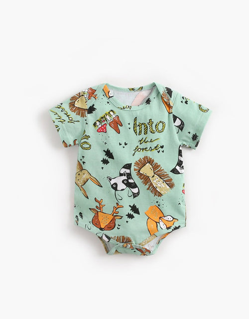 Load image into Gallery viewer, Baby Boy And Girl Animal Print Short-Sleeved O-Neck Lovely Onesies In Summer by MyKids-USA™
