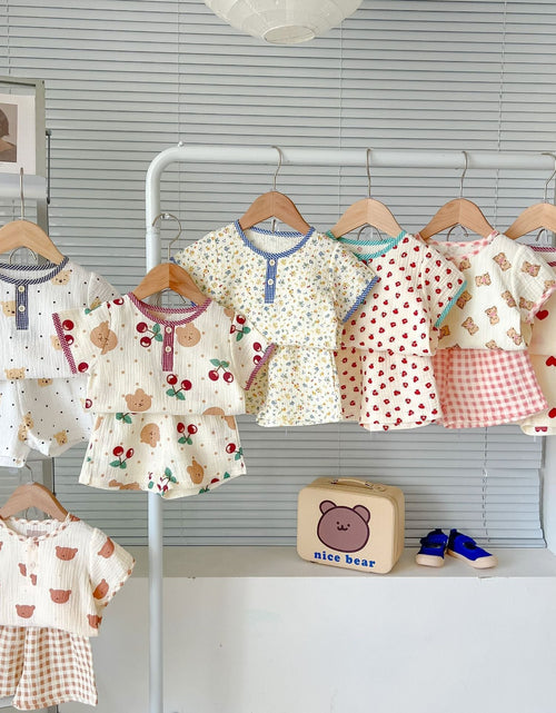 Load image into Gallery viewer, Baby Print Pattern T-Shirt Combo Shorts In Summer Sets by MyKids-USA™
