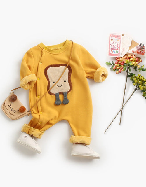 Load image into Gallery viewer, Baby Cartoon Pattern Side Snap Button Design Long Sleeved Romper by MyKids-USA™
