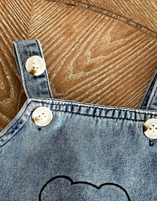 Load image into Gallery viewer, Baby Cartoon Bear Pattern Fashion Denim Strap Oniesies by MyKids-USA™
