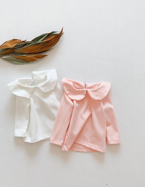 Load image into Gallery viewer, Baby Girl Solid Doll Collar Top by MyKids-USA™
