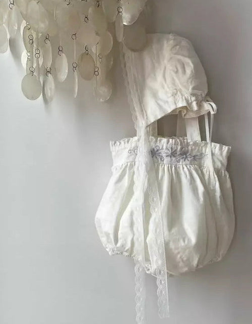 Load image into Gallery viewer, Baby Solid Color Embroidered Pattern Loose Dress &amp; Onesies With Hat by MyKids-USA™
