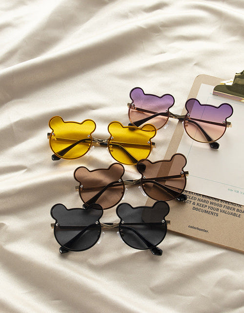 Load image into Gallery viewer, Girls Colorful Lenses Cartoon Frame Shape Fashion Sunglasses by MyKids-USA™
