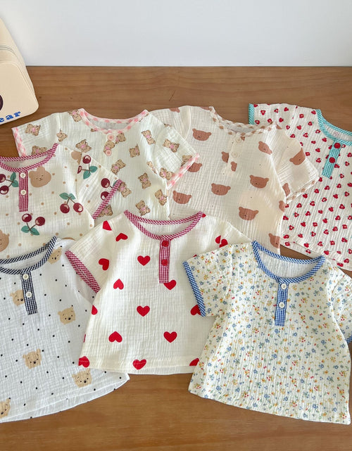 Load image into Gallery viewer, Baby Print Pattern T-Shirt Combo Shorts In Summer Sets by MyKids-USA™
