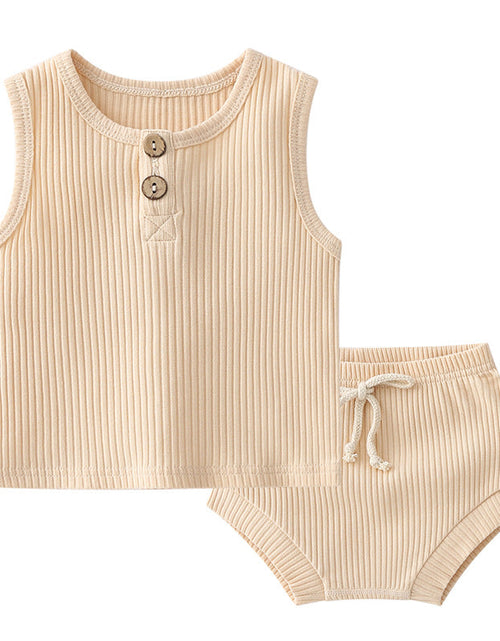 Load image into Gallery viewer, Baby Soft Cotton Sleeveless Vest With Shorts Sets by MyKids-USA™
