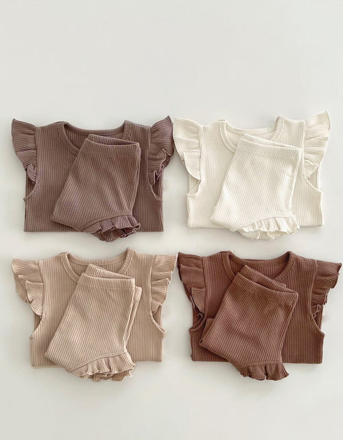 Load image into Gallery viewer, Baby Solid Color Crewneck Tops Sets by MyKids-USA™

