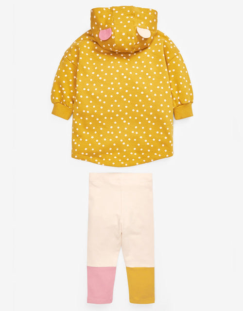 Load image into Gallery viewer, Baby Girl Car Patched &amp; Dot Graphic Long Hoodie Combo Leggings 2 Pieces Sets by MyKids-USA™
