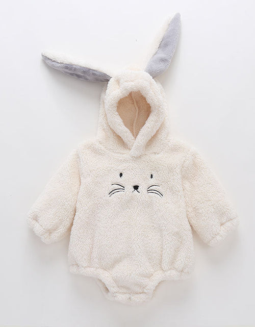 Load image into Gallery viewer, Baby Embroidered Pattern Rabbit Ear Design Thickened Onesies Bodysuit by MyKids-USA™
