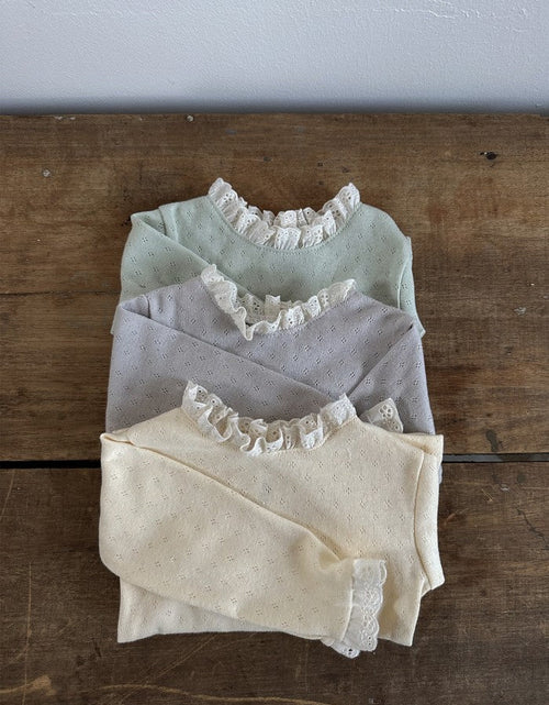 Load image into Gallery viewer, Baby Solid Color Mesh Patched Design Knitwear by MyKids-USA™
