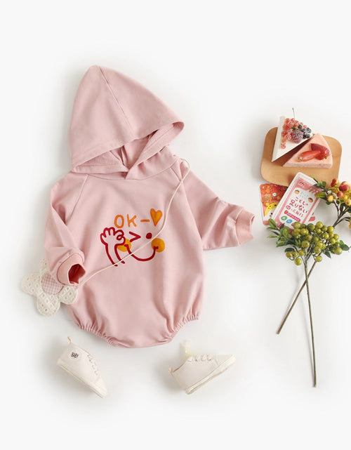 Load image into Gallery viewer, Baby Girl 1pcs Cartoon Pattern Long Sleeved Funny Onesies With Hat by MyKids-USA™
