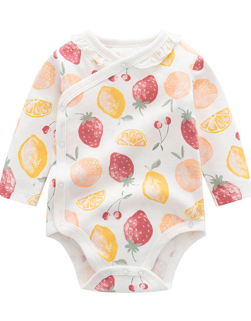 Load image into Gallery viewer, Baby Cartoon Print Pattern Side Button Design Long Sleeve Onesies by MyKids-USA™

