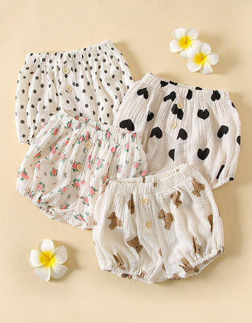 Load image into Gallery viewer, Baby Boys And Girls Cute Print Pattern Short Pants With Buttons by MyKids-USA™
