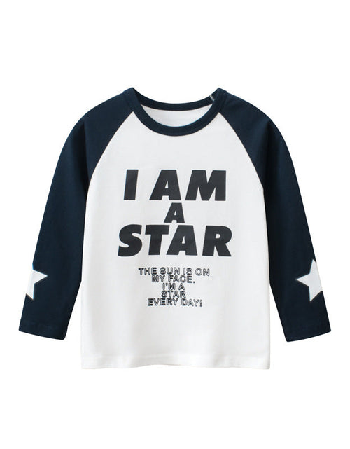 Load image into Gallery viewer, Baby Slogan Print Pattern Color Matching Design Long Sleeve Shirt by MyKids-USA™
