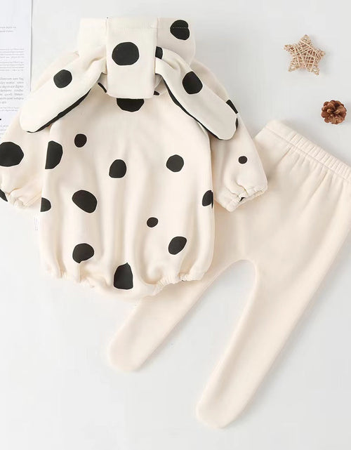 Load image into Gallery viewer, Baby Polka Dot Pattern Onesies With Hat Combo Solid Trousers Sets by MyKids-USA™
