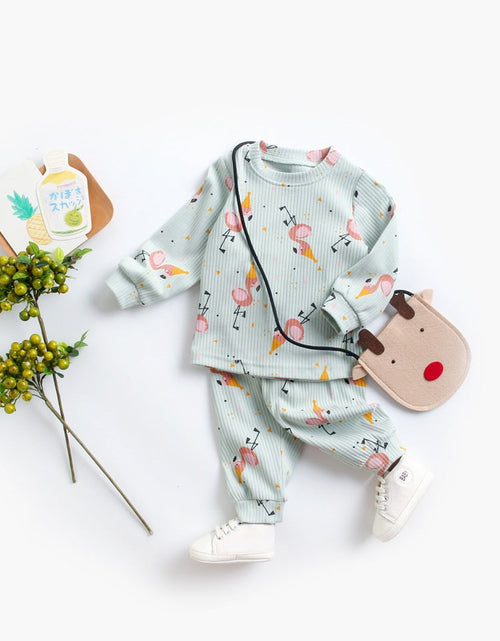 Load image into Gallery viewer, Baby 2pcs Cartoon Graphic Soft Cotton Shirt Combo Pants Sets Tracksuit by MyKids-USA™
