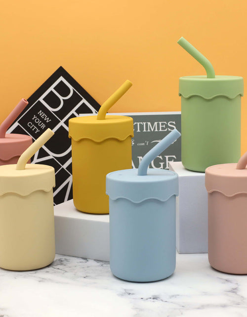Load image into Gallery viewer, Baby Food Grade Silicone Straw Water Cup Training Leakproof Drop Resistant Drinking Cups by MyKids-USA™
