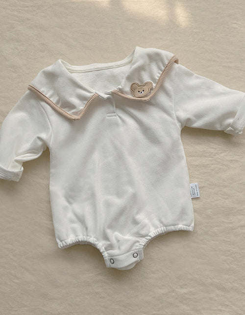 Load image into Gallery viewer, Baby Girl Bear Patched Pattern College Style Onesies &amp; Sets by MyKids-USA™
