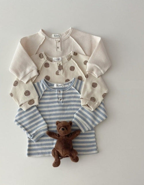 Load image into Gallery viewer, Baby Striped &amp; Polka Dot Pattern &amp; Solid Color Loose Comfort Shirt by MyKids-USA™
