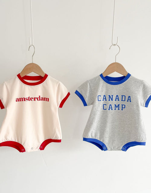 Load image into Gallery viewer, Baby Unisex Girl Boy Letter Print Round Collar Cotton Onesie by MyKids-USA™
