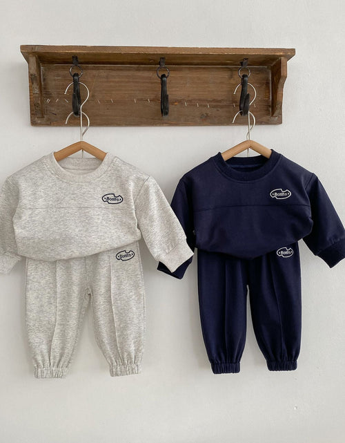 Load image into Gallery viewer, Baby Letter Graphic Pullover Hoodies With Pants Spring Sets by MyKids-USA™
