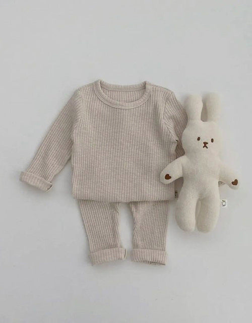Load image into Gallery viewer, Baby Solid Color Soft Cotton Pajamas Home Clothes Sets by MyKids-USA™
