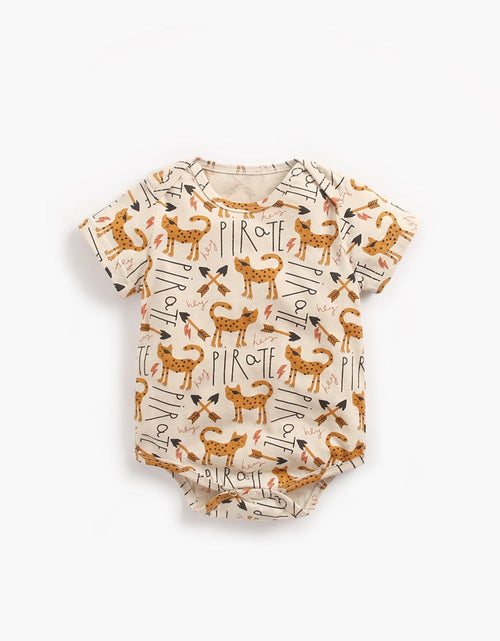 Load image into Gallery viewer, Baby Boy And Girl Animal Print Short-Sleeved O-Neck Lovely Onesies In Summer by MyKids-USA™

