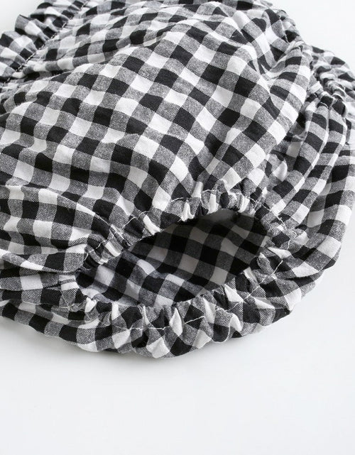 Load image into Gallery viewer, Baby Girl Plaid Pattern Single Breasted Design Shirt Combo Shorts Sets by MyKids-USA™

