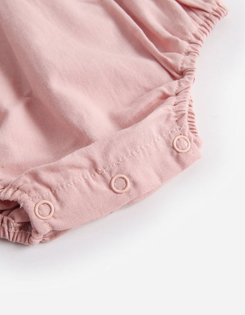 Load image into Gallery viewer, Baby Girl Doll Collar Design Solid Color Long Sleeve Onesies With Buttons by MyKids-USA™
