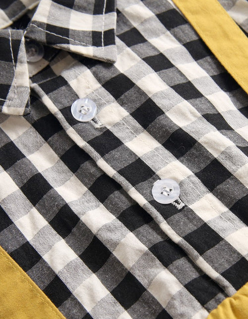 Load image into Gallery viewer, Baby Boy 1pcs Plaid Pattern False 1 Pieces Design Lapel Bodysuit Onesies by MyKids-USA™
