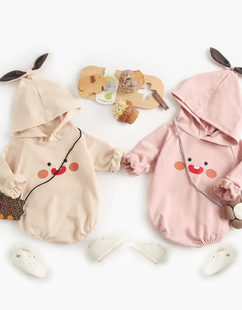 Load image into Gallery viewer, Baby Cartoon Pattern Korean Style Onesies With Hat by MyKids-USA™
