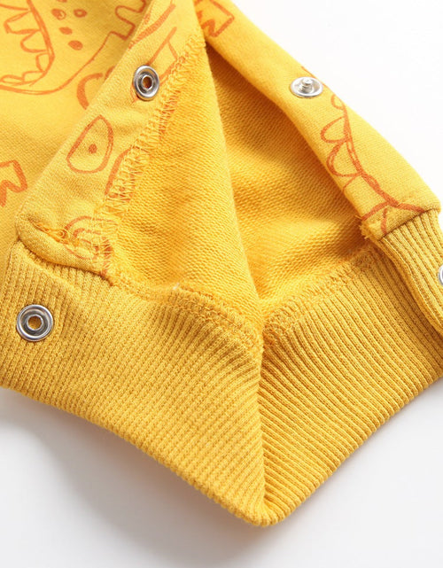 Load image into Gallery viewer, Baby Cartoon Dinosaur Graphic Snap Button Thin Style Rompers With Hat by MyKids-USA™
