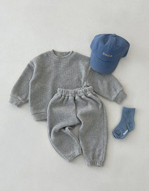 Load image into Gallery viewer, Baby Solid Color Long Sleeve Simple Style Hoodie Sets by MyKids-USA™
